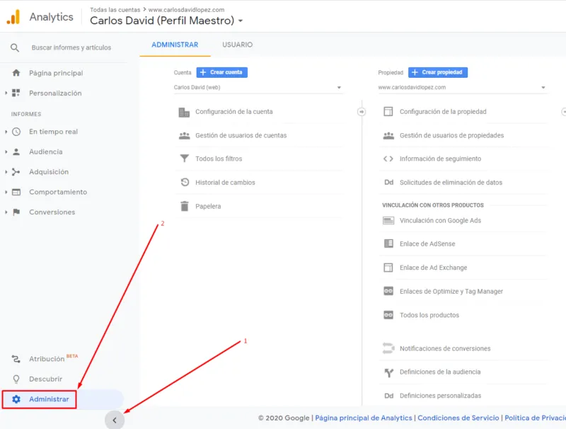 Acceder a Google Analytics
