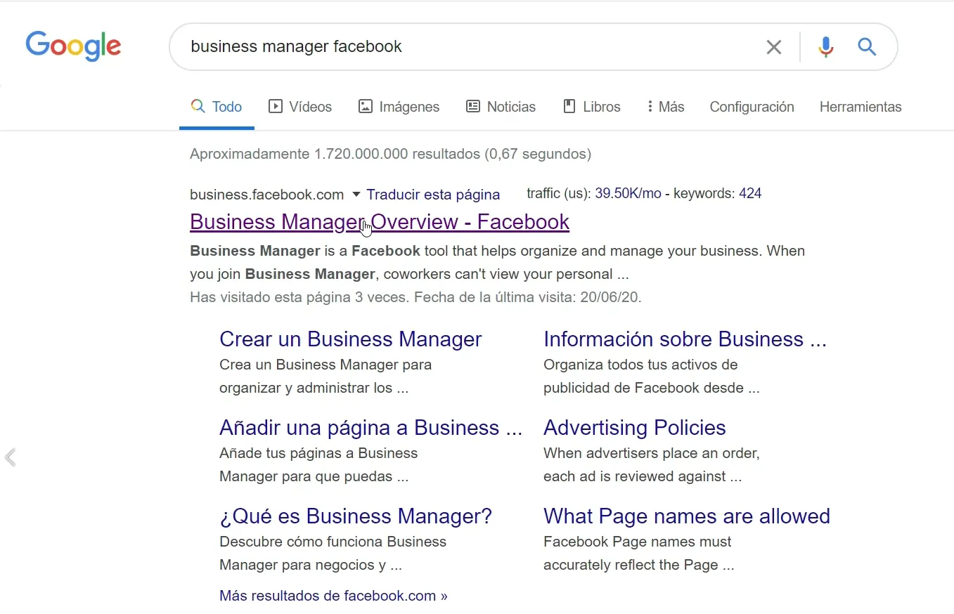 Acceder a Facebook Business Manager