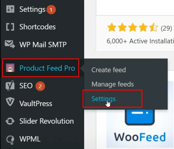Acceder a configuración del módulo de Google Shopping
