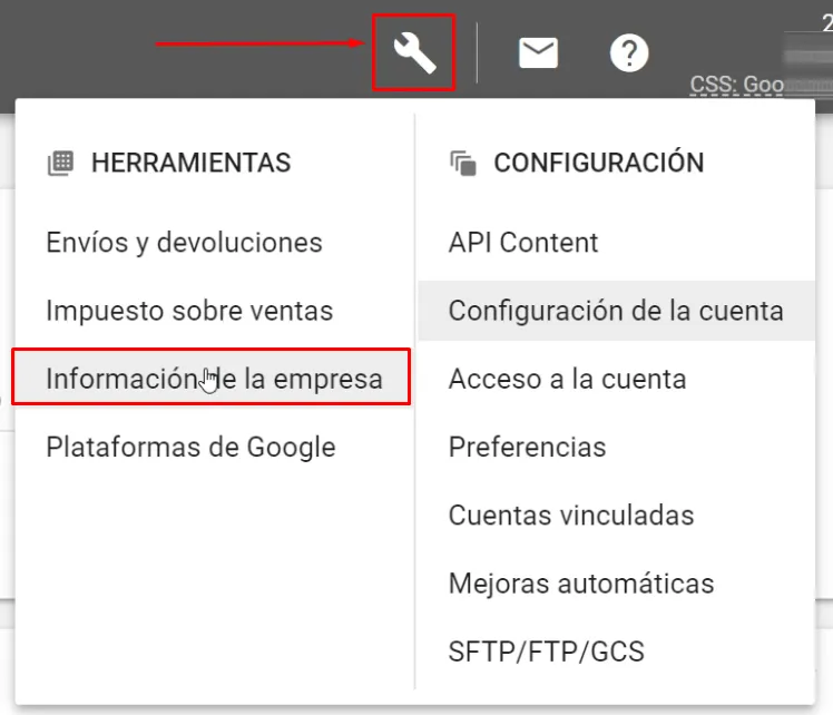 Acceder a información de la empresa