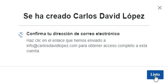 Verificación de cuenta Business Manager Facebook