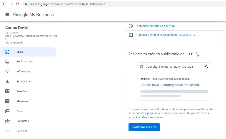 Otras alternativas de conseguir cupones promocionales - Google My Business y Google Analytics