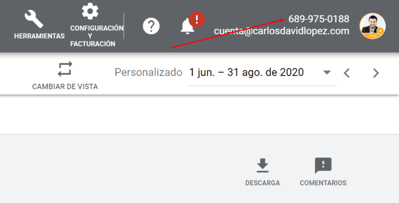 Obtener el ID de la cuenta individual