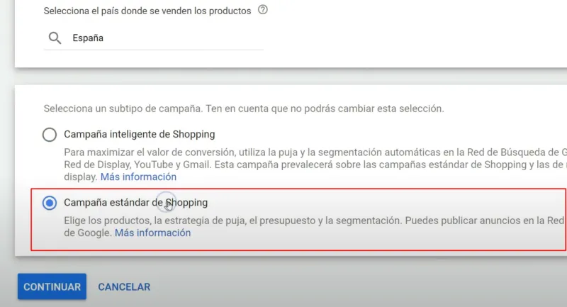 Shopping Estándar vs Shopping Inteligente