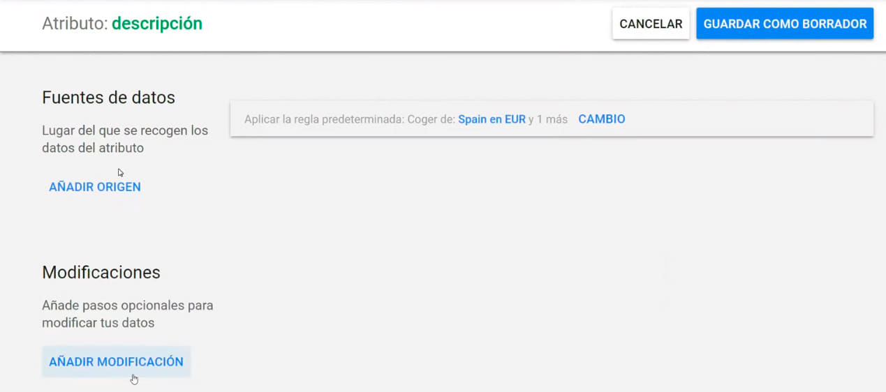 Añadir modificaciones para crear descripciones Google Shopping