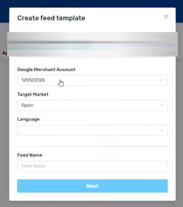 Datos básicos de la creación del feed para Merchant Center