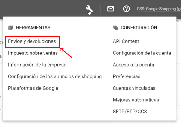 Configuración de Google Merchant Center