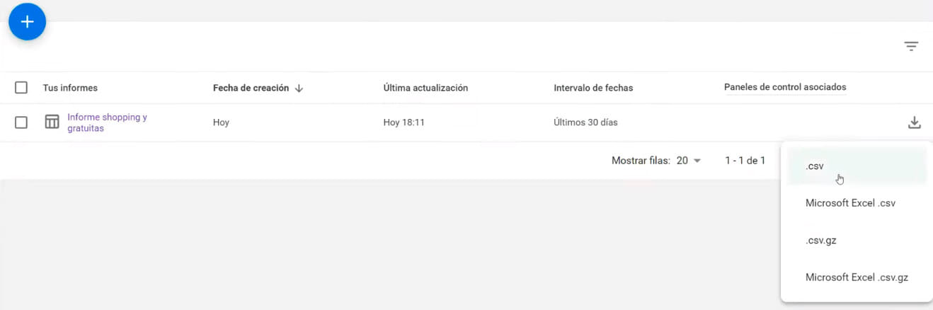 Listado de informes