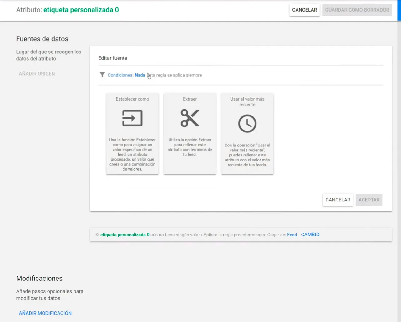 Editar reglas y etiquetas Merchant Center personalizadas