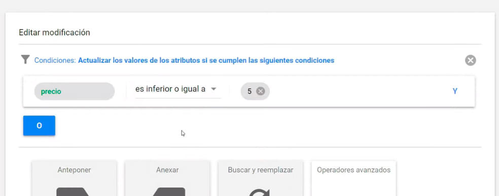 Agrupar productos por rango de precios - establecer reglas