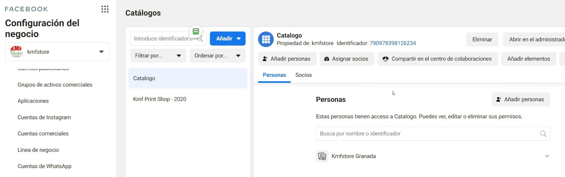 Catálogo creado para vender en Facebook