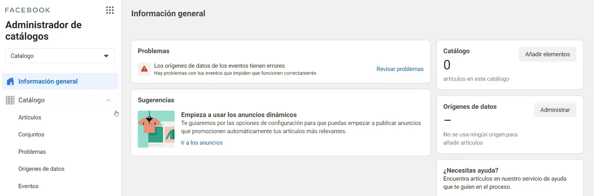 Visualizar el estado de la información general