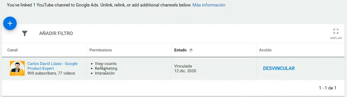 Verificar que el proceso de vinculación haya terminado con éxito