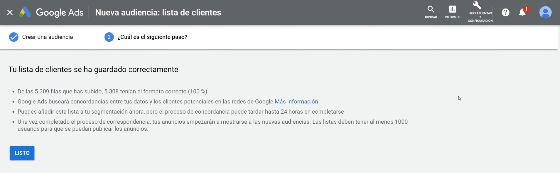 Subir listado de clientes - Parte 3 de 3