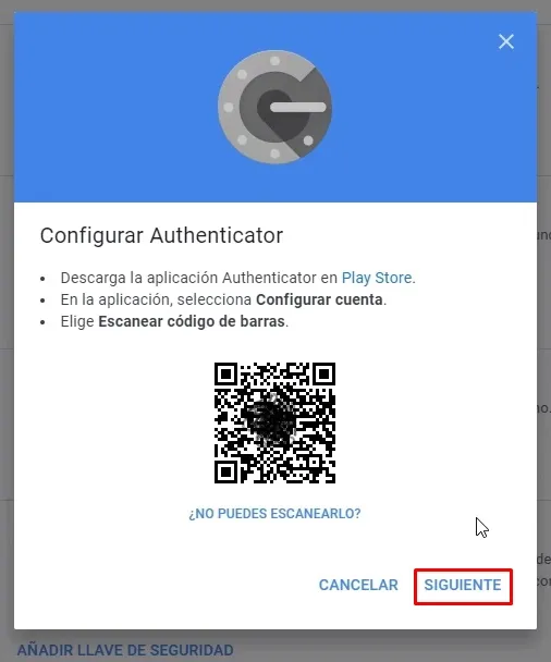 Escaneo de código