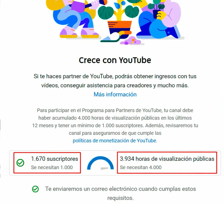 Activar la monetización de YouTube 2026 - Antes de alcanzar los requisitos mínimos