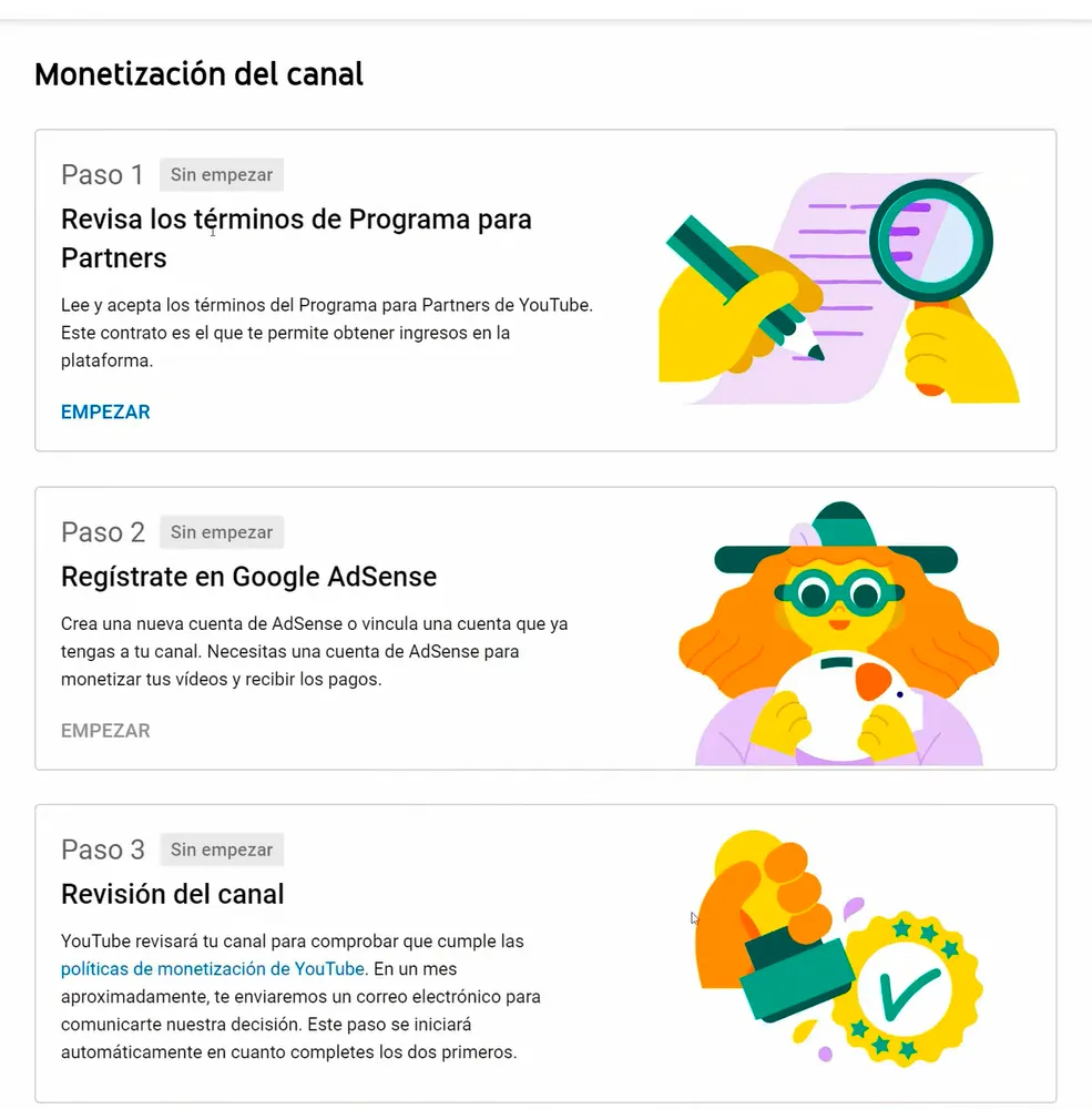 Pasos para activar la monetización de YouTube