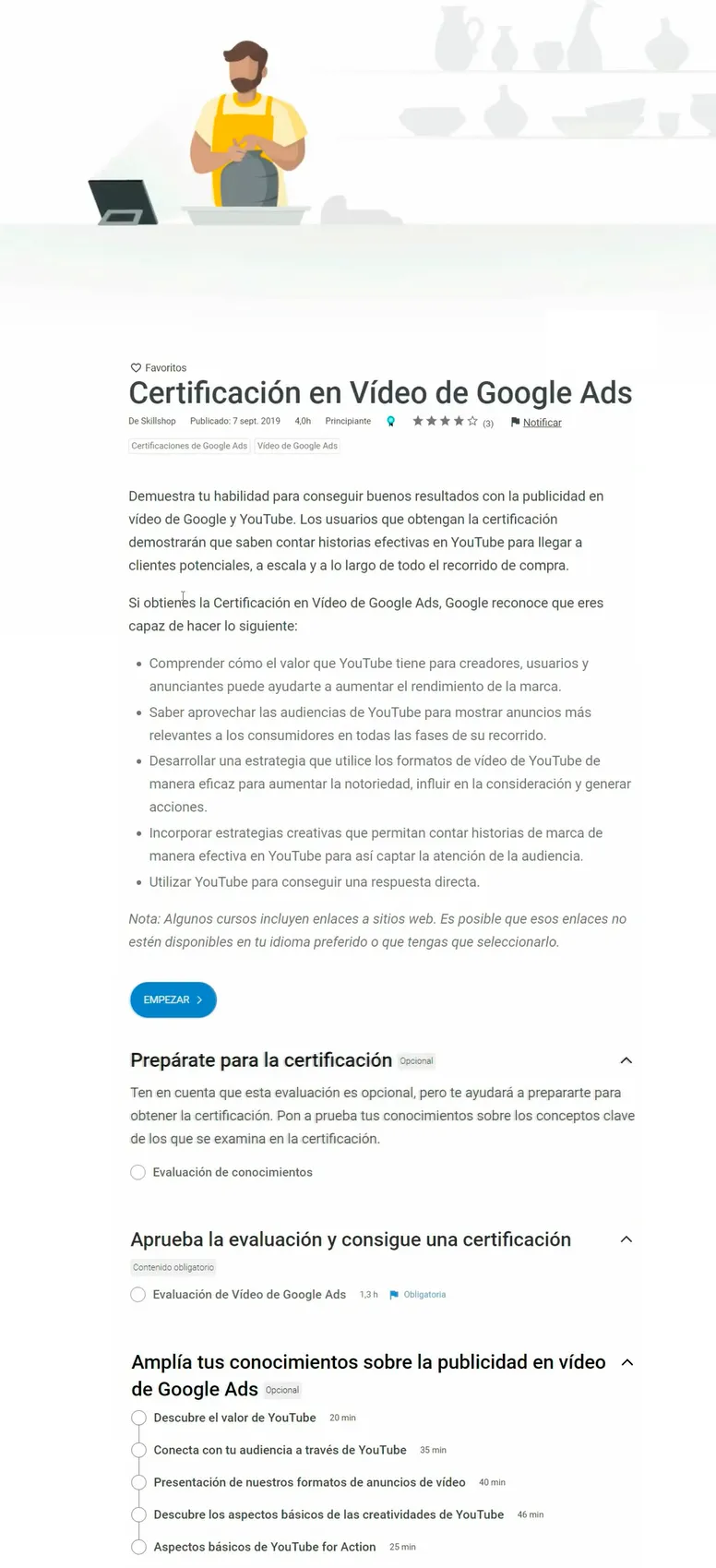 Examen de certificación de vídeo
