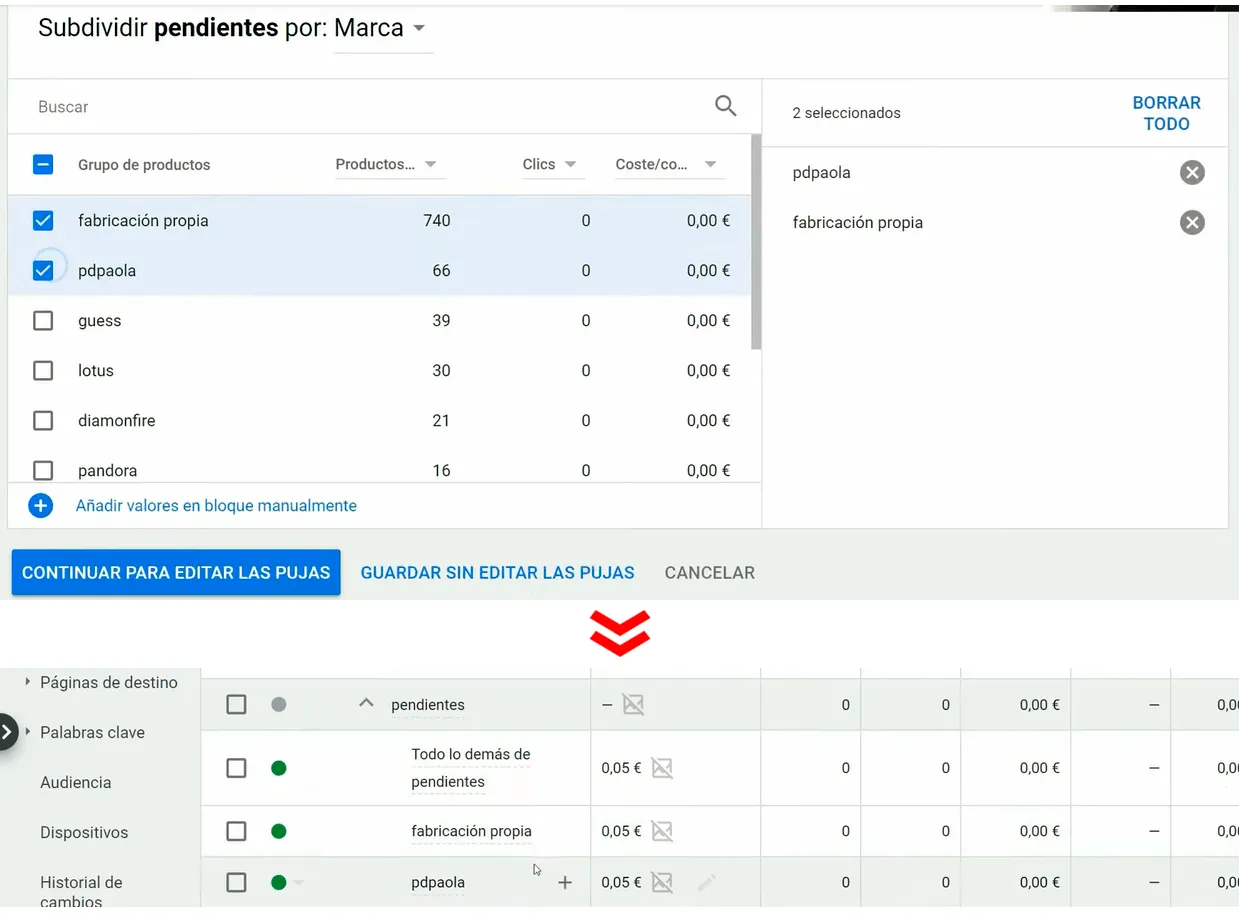Segmentación combinada
