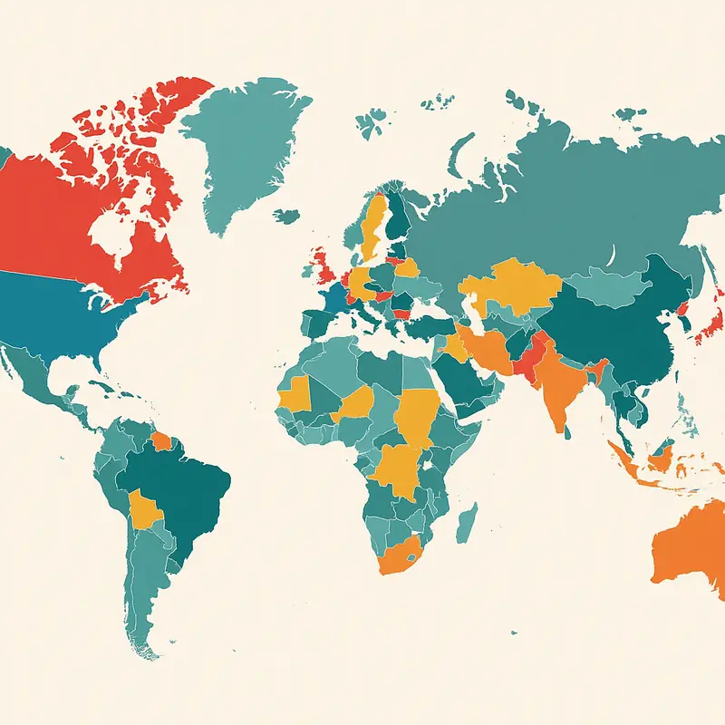 Mapa mundial resaltando países con acceso al programa de fidelización de Google