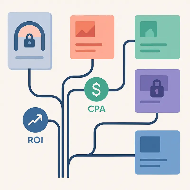 Mapa visual de campañas con CPA y ROAS objetivo marcadas por limitaciones de presupuesto