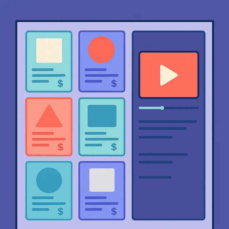 Anuncios digitales combinando productos de catálogo y formatos de vídeo dentro de una campaña