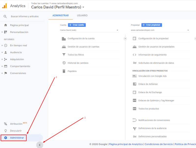 Vincular Google Ads con Google Analytics - Acceso a Analytics