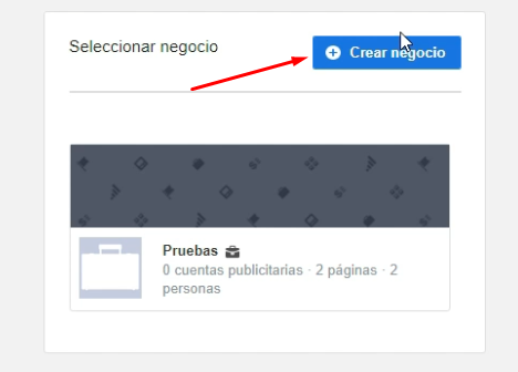 Crear nuevo Business Manager Facebook