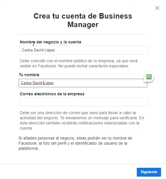 Crear Business Manager Facebook