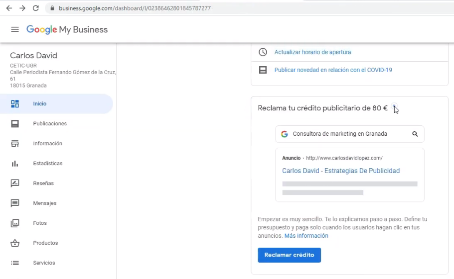 Otras alternativas de conseguir cupones promocionales - Google My Business y Google Ads