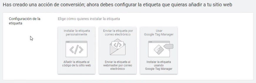 Configuración de la etiqueta