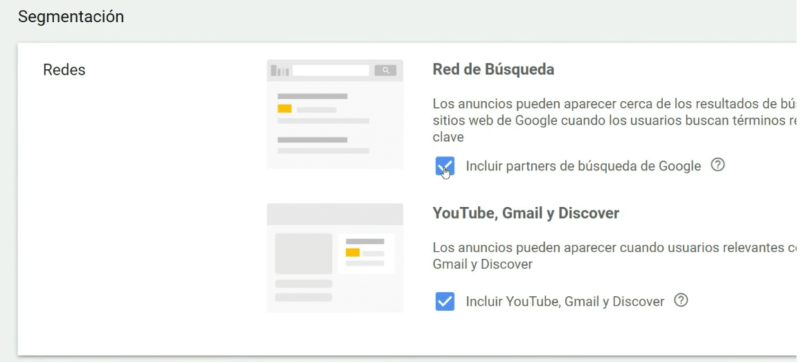 Redes Google Shopping Display YouTube