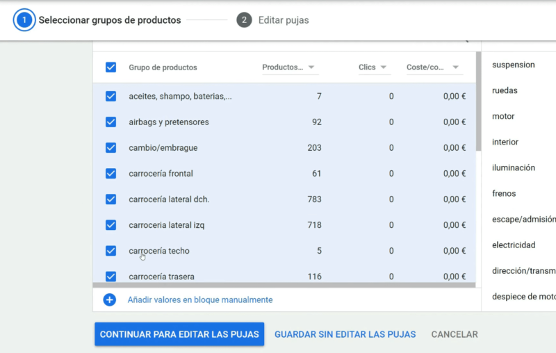 Añadir productos Google Shopping