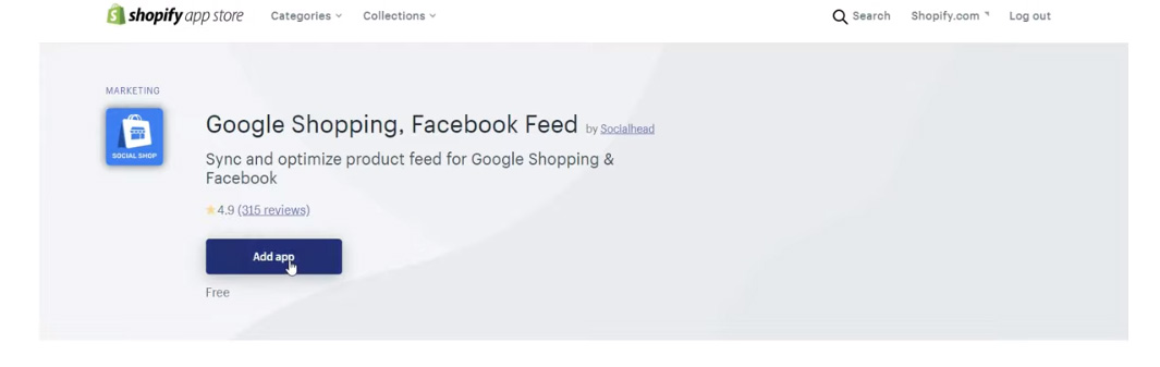 Feed de Shopify - Google Shopping Facebook Feed