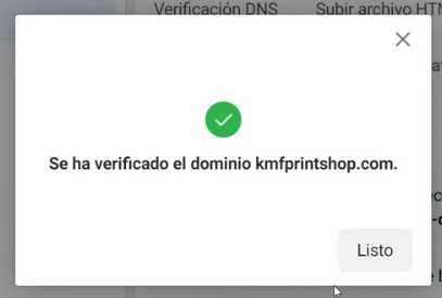 Verificación satisfactoria