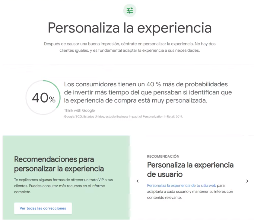 Personalizar la experiencia