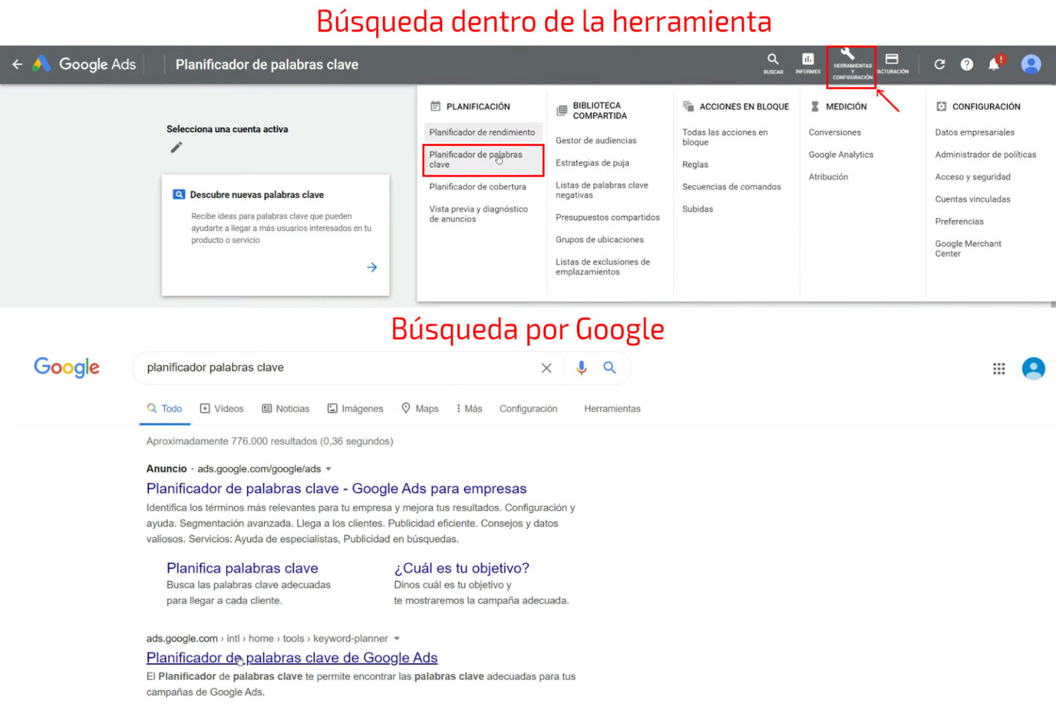 Planificador Palabras Clave Google GUÍA 2022 Planificador Palabras Clave Google GUÍA 2022