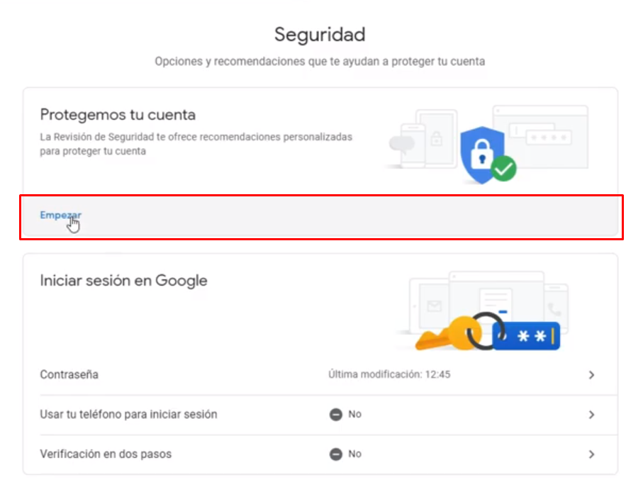 Asesor de seguridad Google