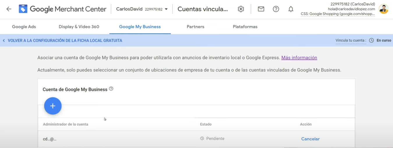 Merchant Center y Google my business