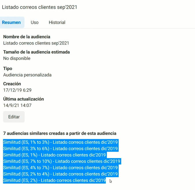 Inconveniente con la actualización con la lista de contactos